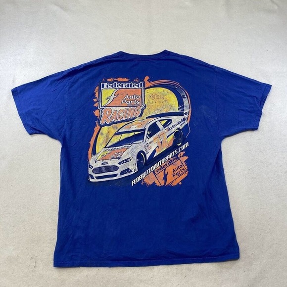 Federated Auto Parts Racing Graphic Pocket Tee Thrifted Vintage Style Size L - Picture 6 of 10
